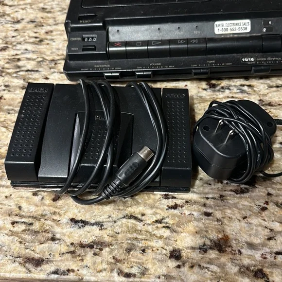 Sanyo Cassette Transcriber with Foot Pedal